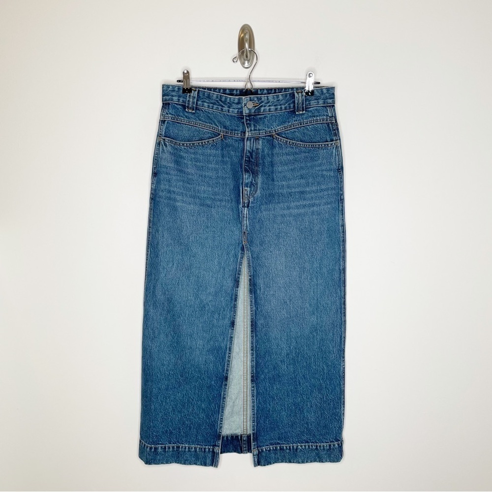 Khaite Neer Jean Denim Midi Skirt Size 29 - Picture 2 of 10